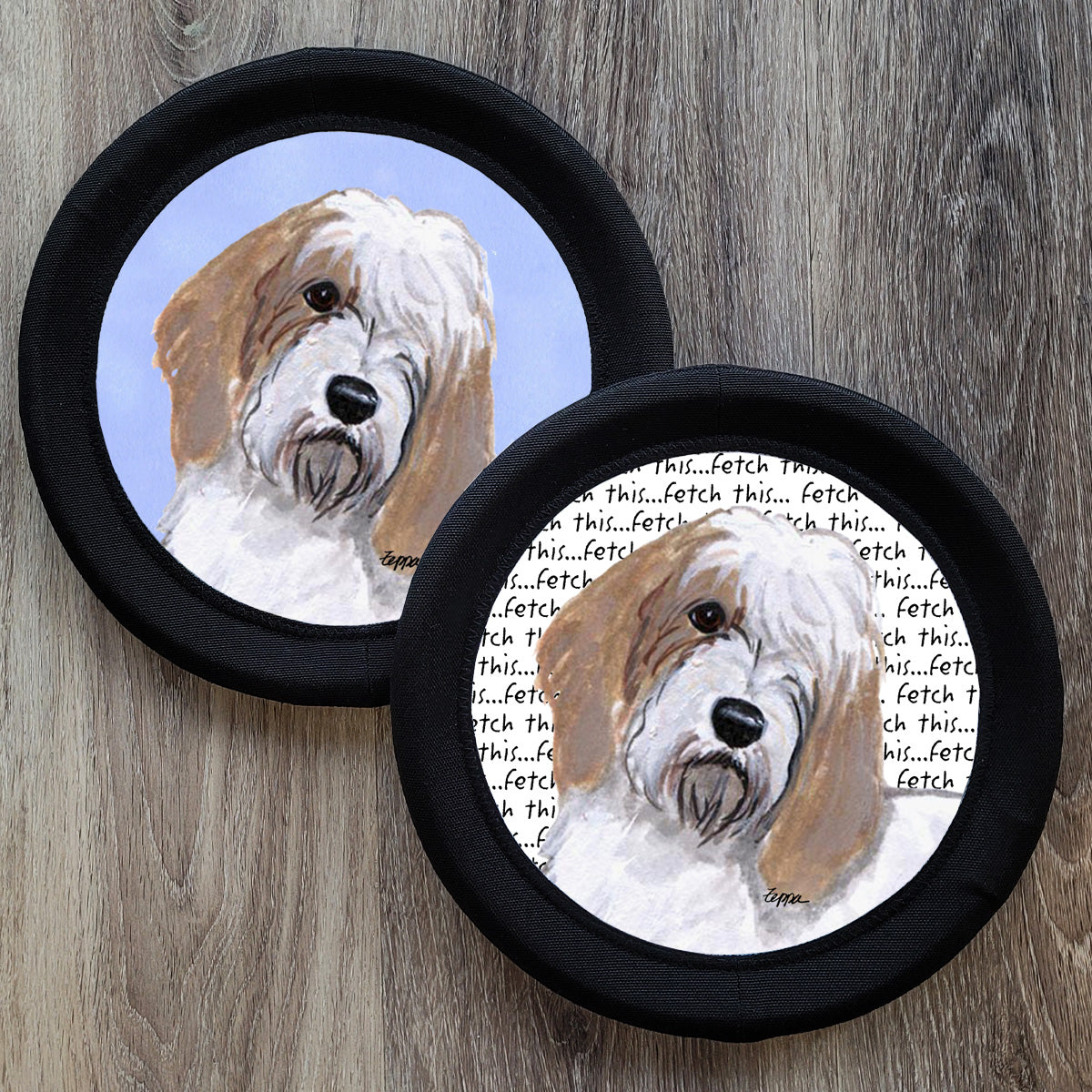 Petite Basset Griffon Vendeen FotoFrisby Flying Disk Dog Toy