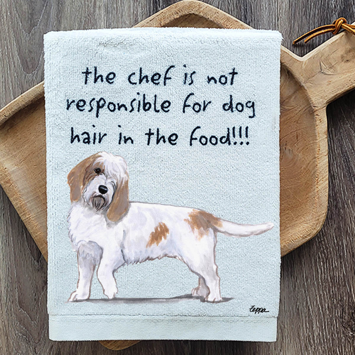 Pawsitively Adorable PBGV Kitchen Towel