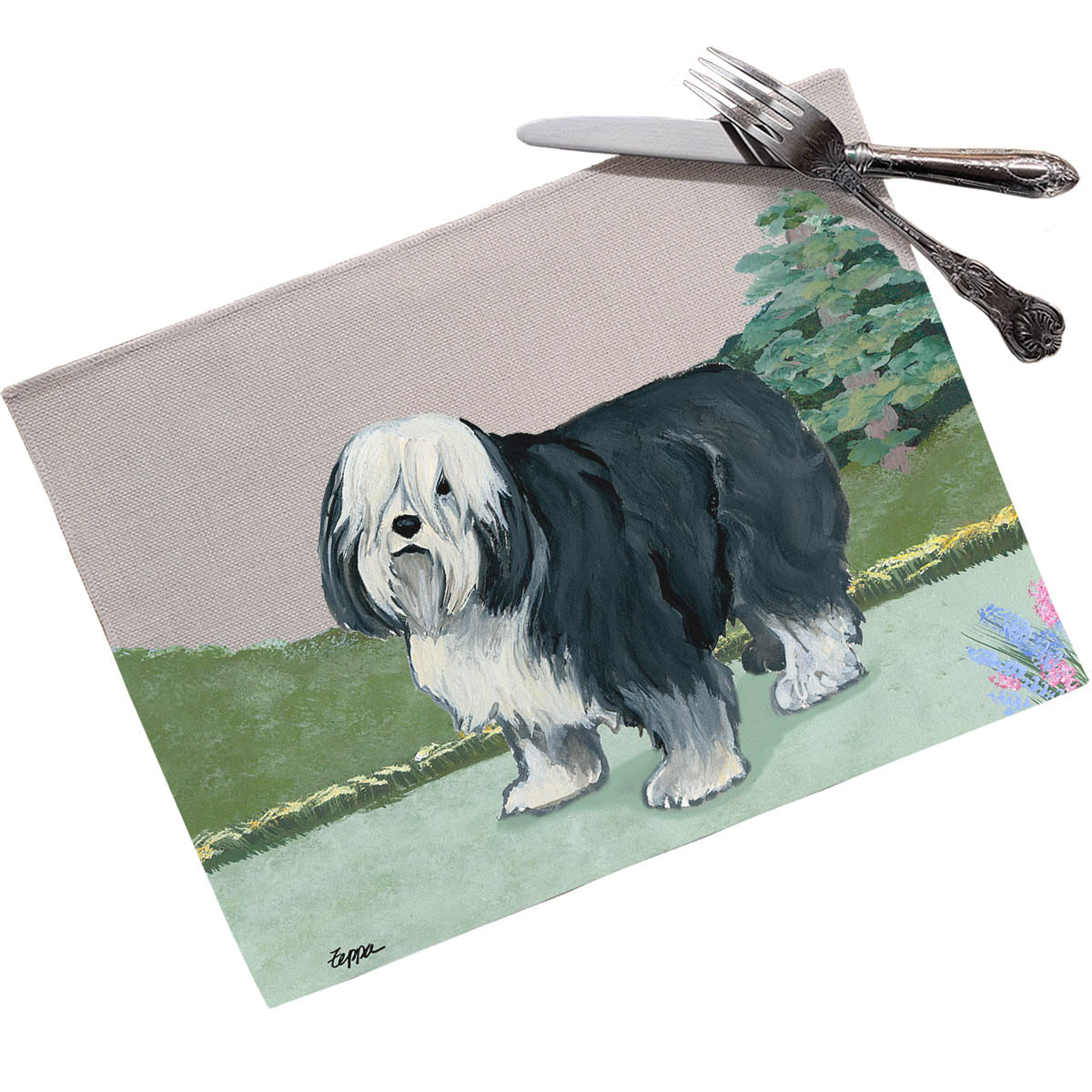 Polish Lowland Sheepdog Scenic Placemats