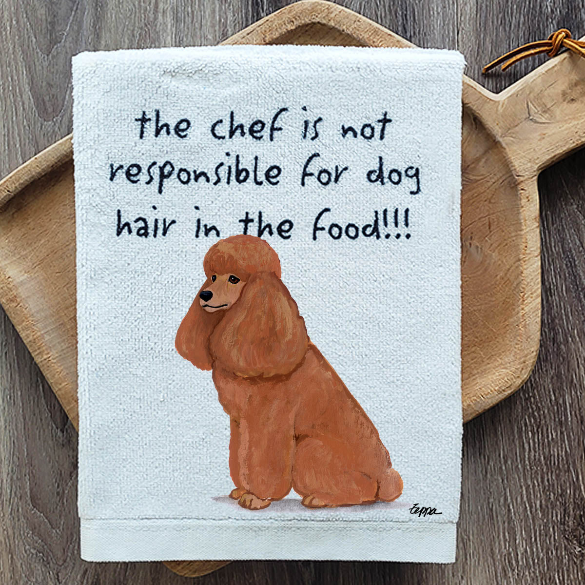 Apricot Poodle Kitchen Towel
