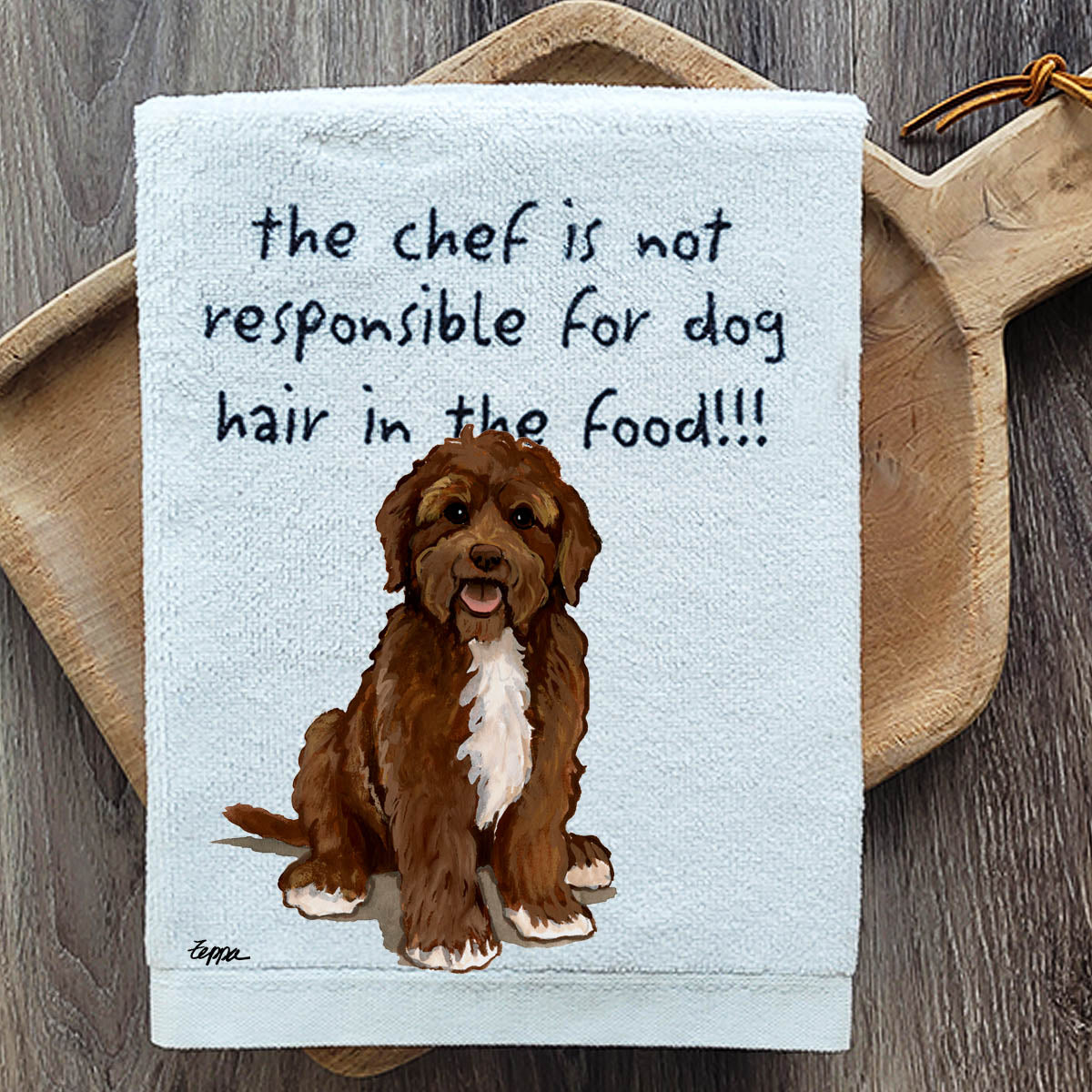 Portuguese Water Dog Kitchen Towel