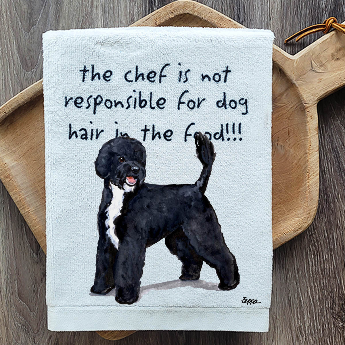 Portuguese Water Dog Kitchen Towel