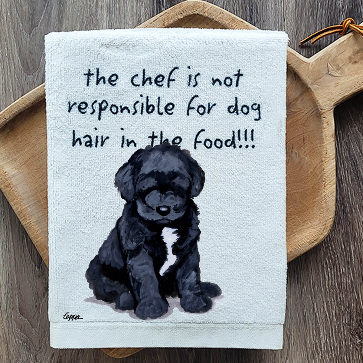 Portuguese Water Dog Kitchen Towel