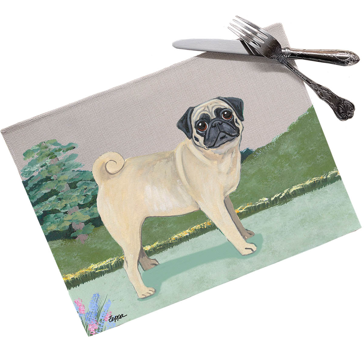 Pug Scenic Placemats