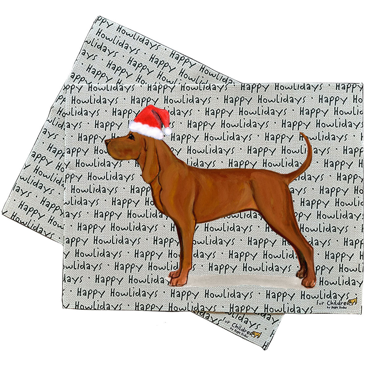 Redbone Coonhound Howliday Placemats
