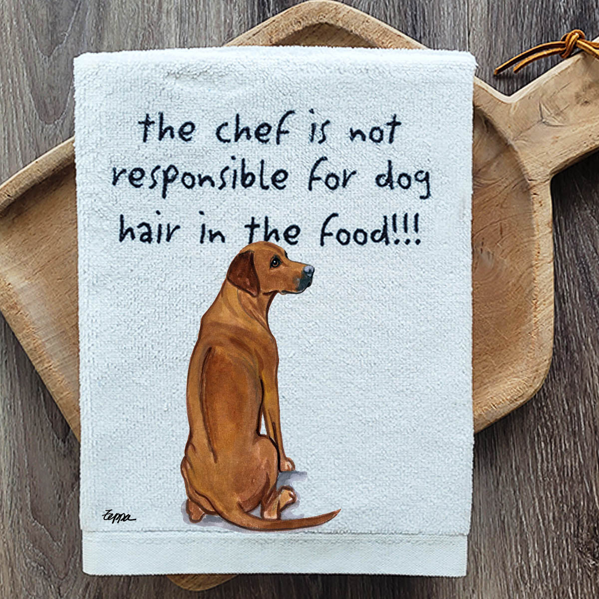 Pawsitively Adorable Rhodesian Ridgeback Kitchen Towel