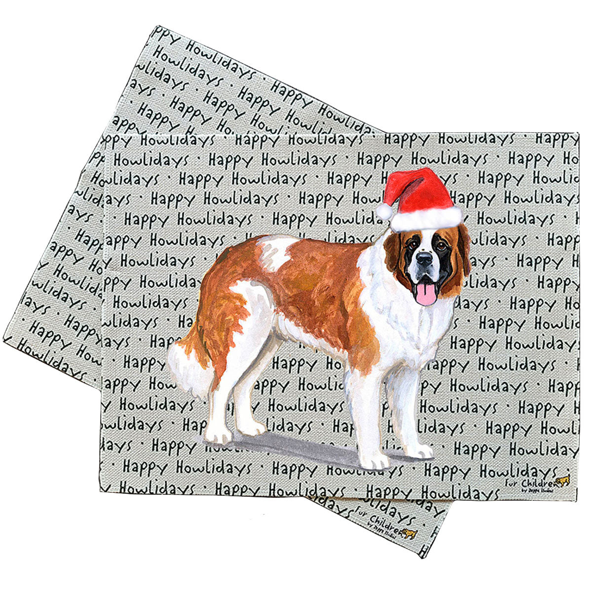 Saint Bernard Howliday Placemats