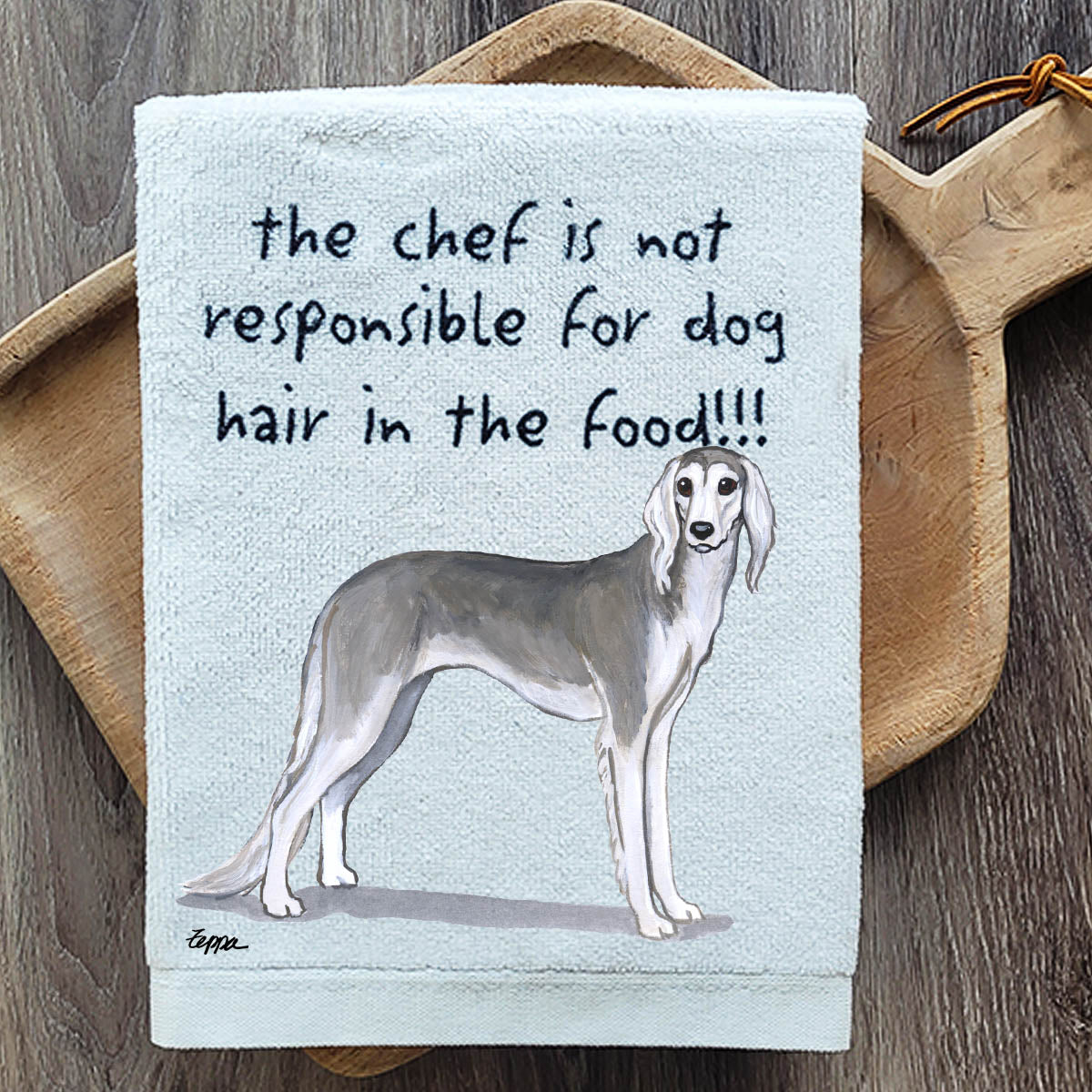 Pawsitively Adorable Saluki Kitchen Towel