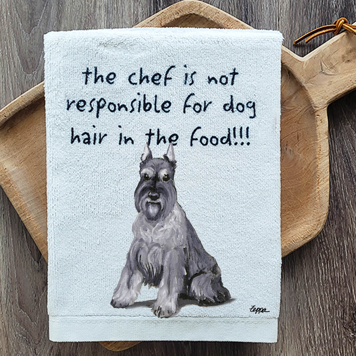 Pawsitively Adorable Schnauzer Kitchen Towel