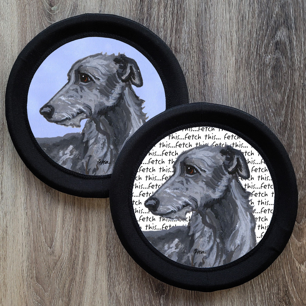 Scottish Deerhound FotoFrisby Flying Disk Dog Toy