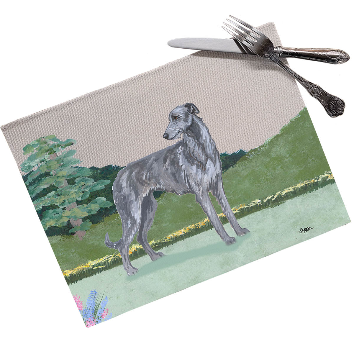 Scottish Deerhound Scenic Placemats