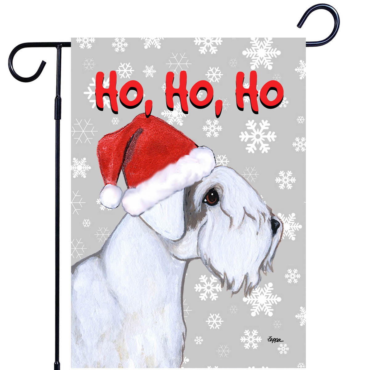 Sealyham Terrier Ho Ho Ho Garden Flag