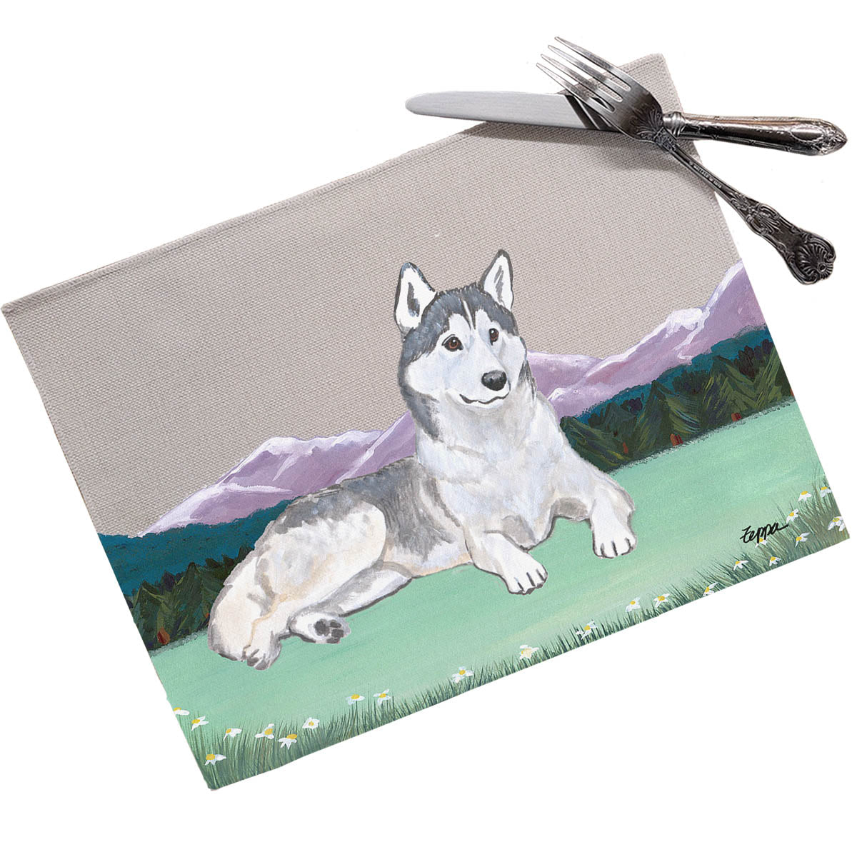Siberian Husky Scenic Placemats