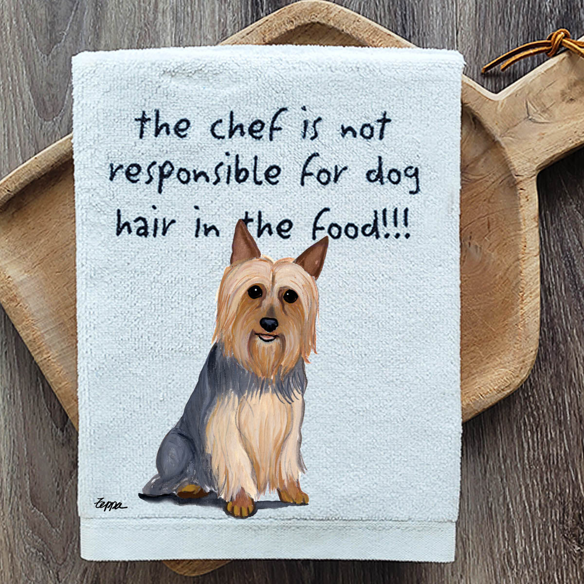 Pawsitively Adorable Silky Terrier Kitchen Towel