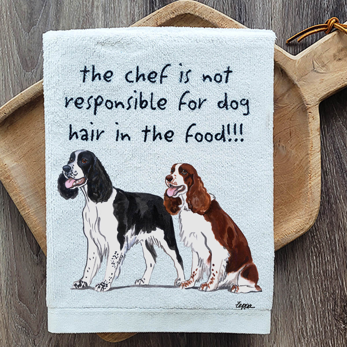 Pawsitively Adorable Springer Spaniel Pair Kitchen Towel