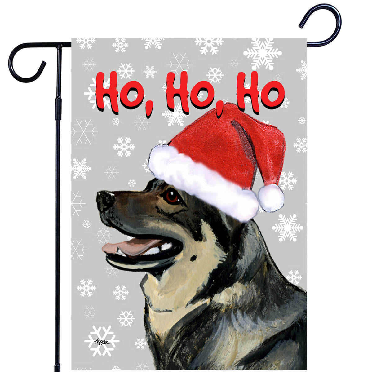 Swedish Vallhund Ho Ho Ho Garden Flag