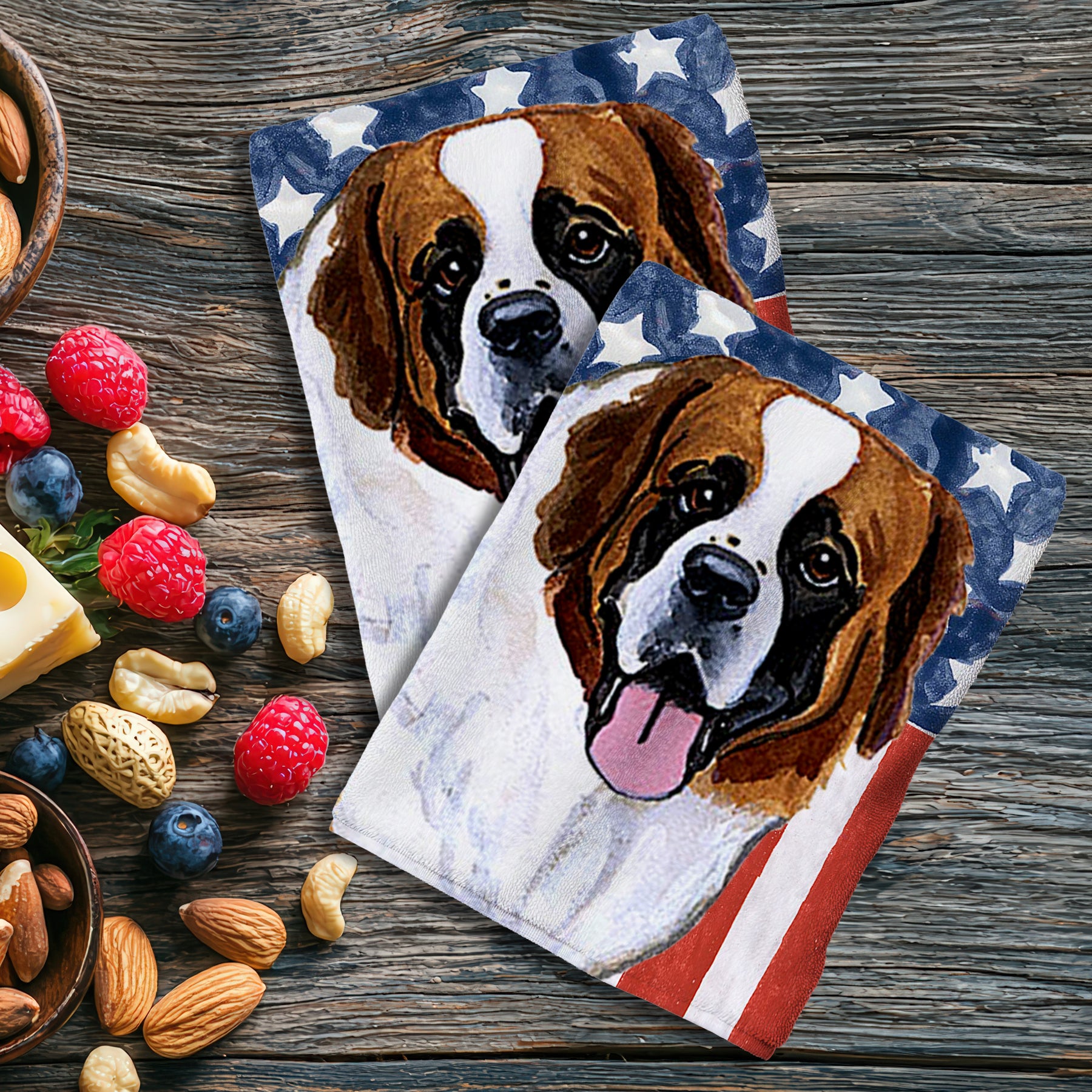 Saint Bernard Americana Kitchen Towel Set