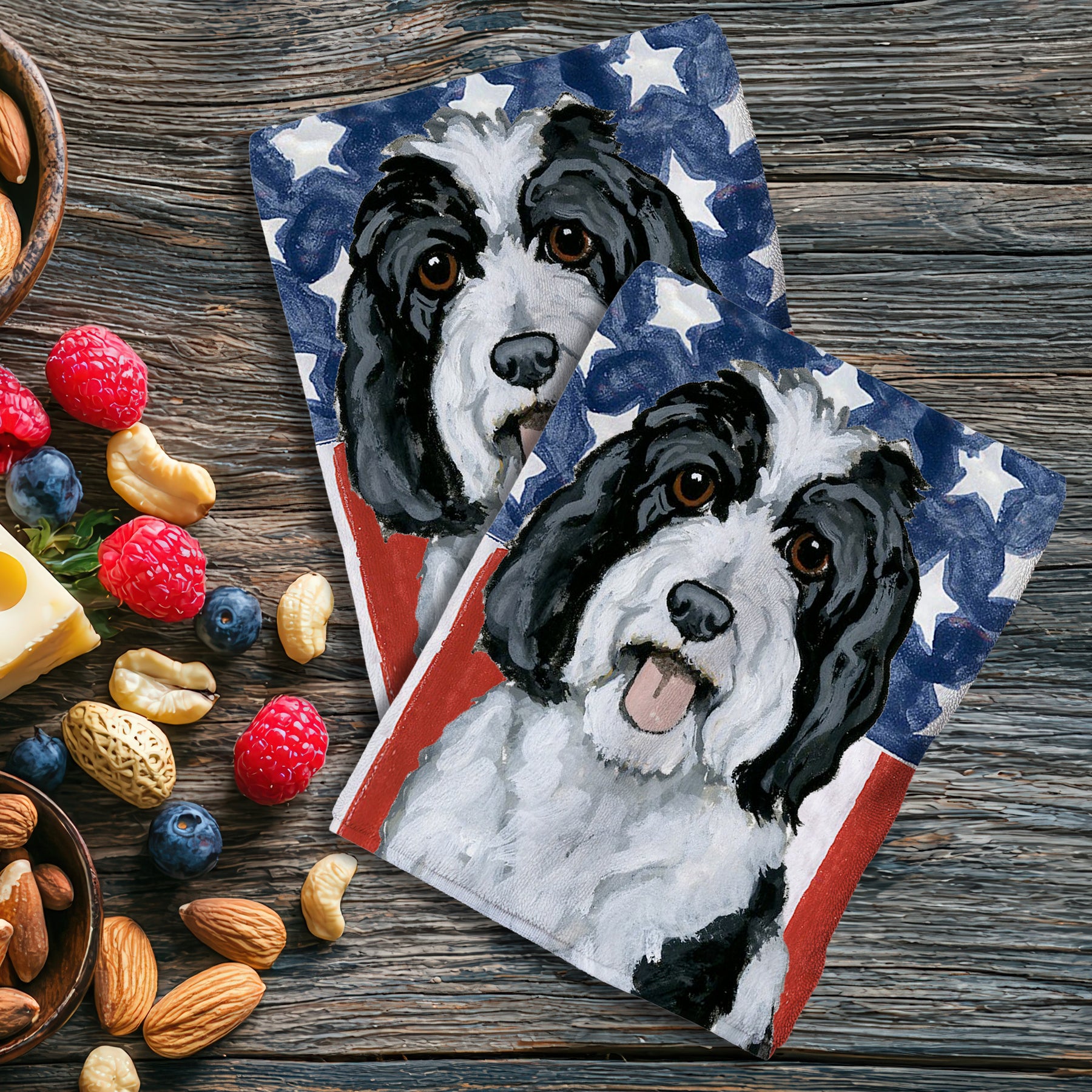 Sheepadoodle Americana Kitchen Towel Set