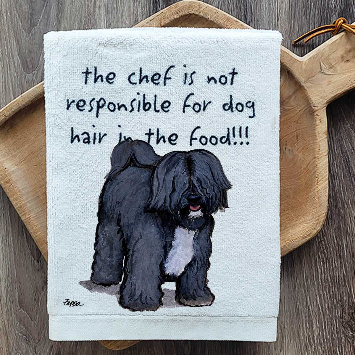 Pawsitively Adorable Tibetan Terrier Kitchen Towel