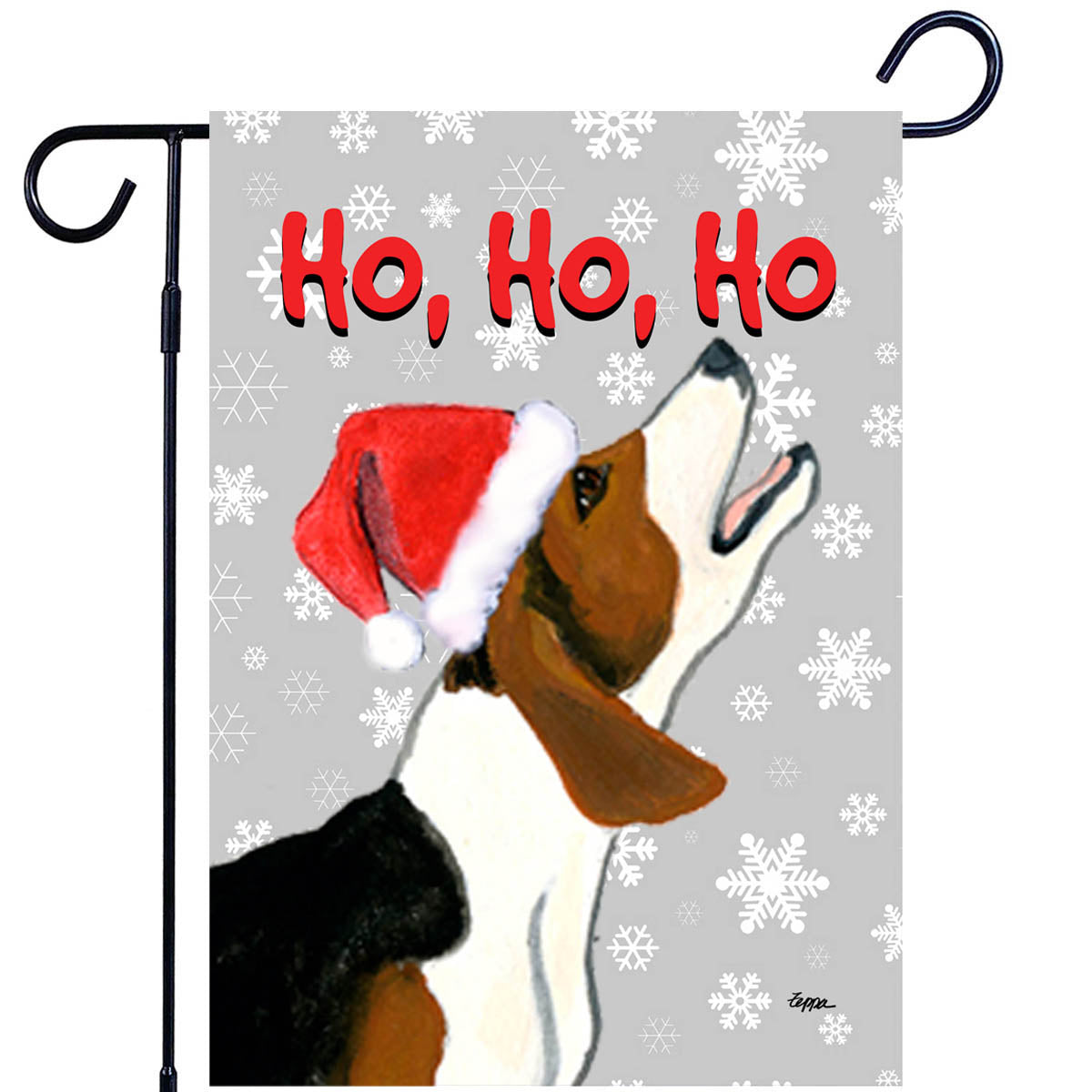 Treeing Walker Coonhound Ho Ho Ho Garden Flag