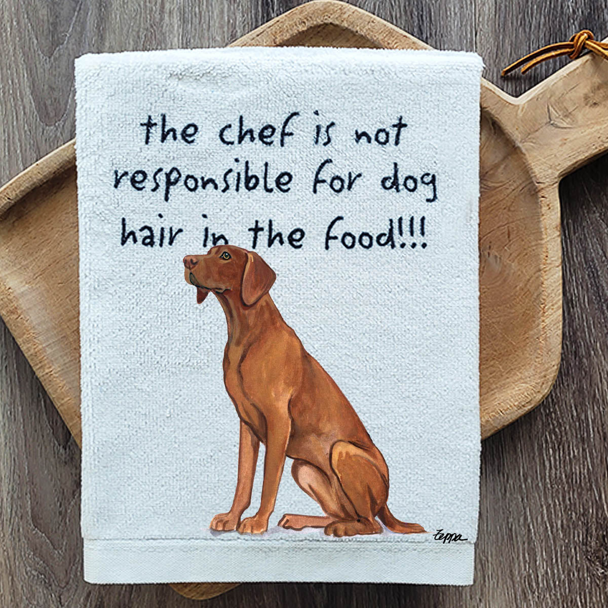 Pawsitively Adorable Vizsla Kitchen Towel