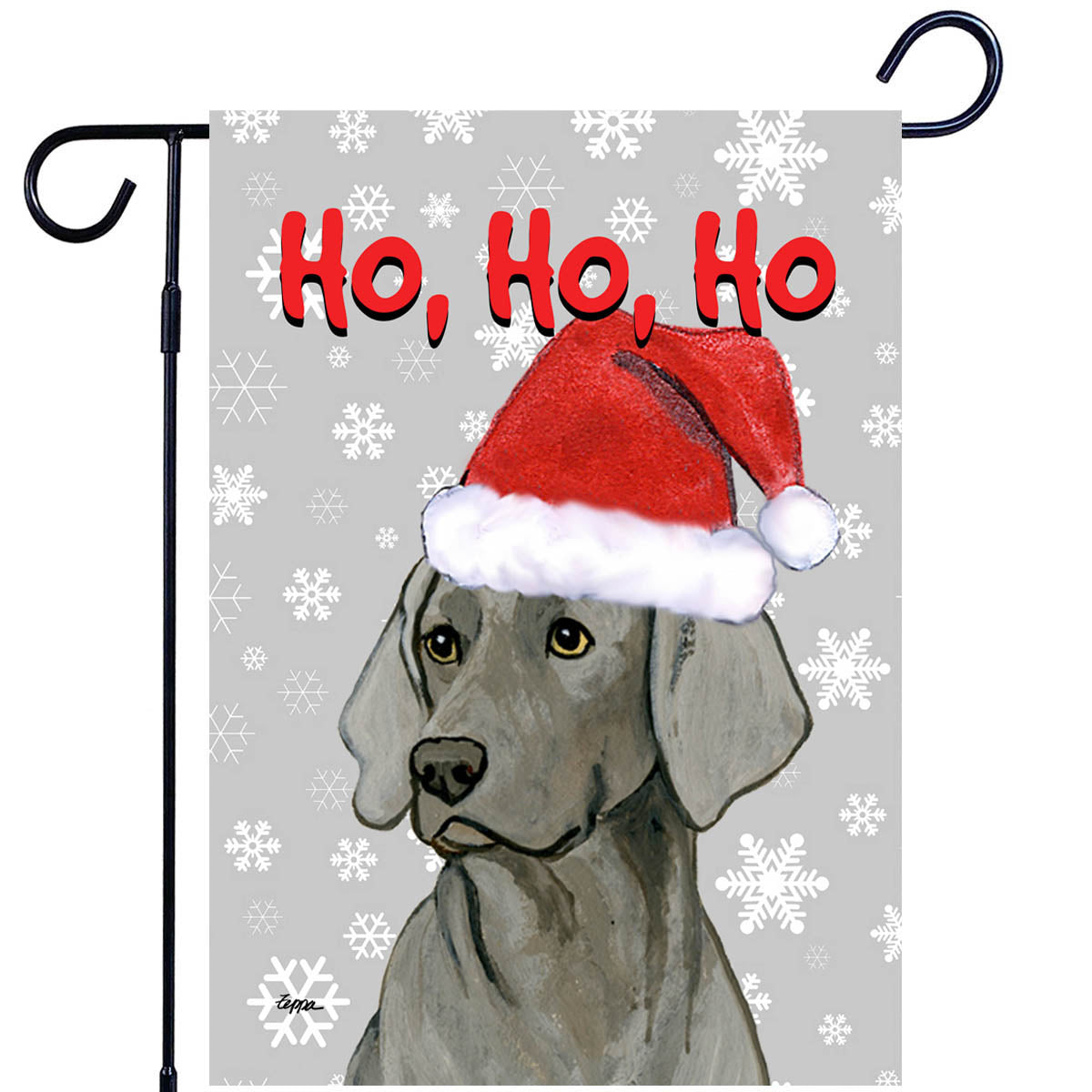 Weimaraner Ho Ho Ho Garden Flag