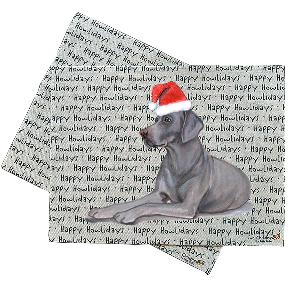 Weimaraner Howliday Placemats