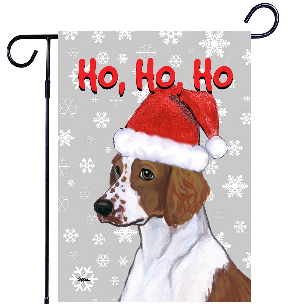 Welsh Springer Spaniel Ho Ho Ho Garden Flag