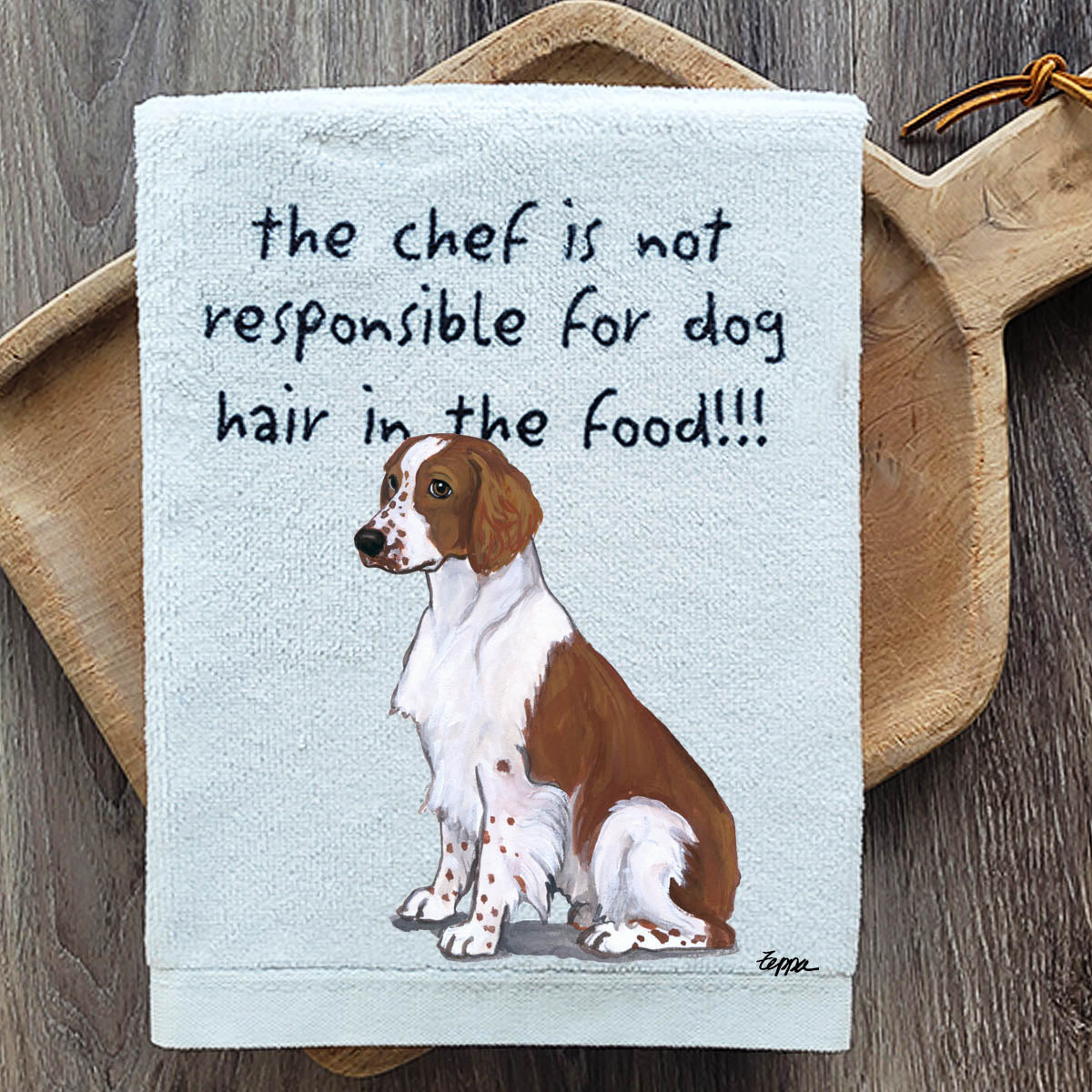 Pawsitively Adorable Welsh Springer Spaniel Kitchen Towel