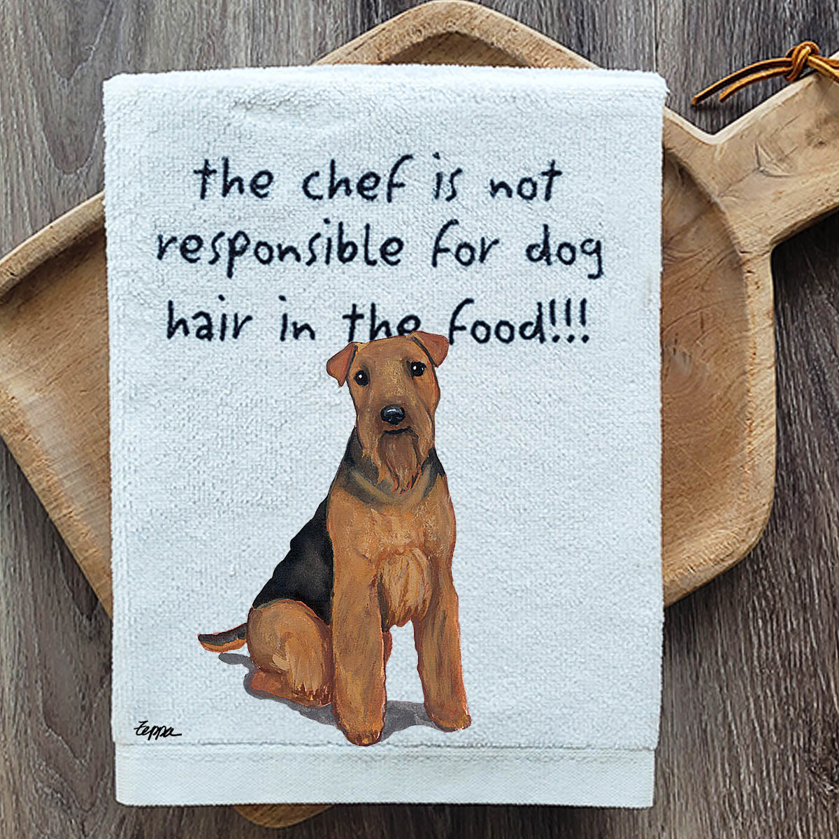 Pawsitively Adorable Welsh Terrier Kitchen Towel