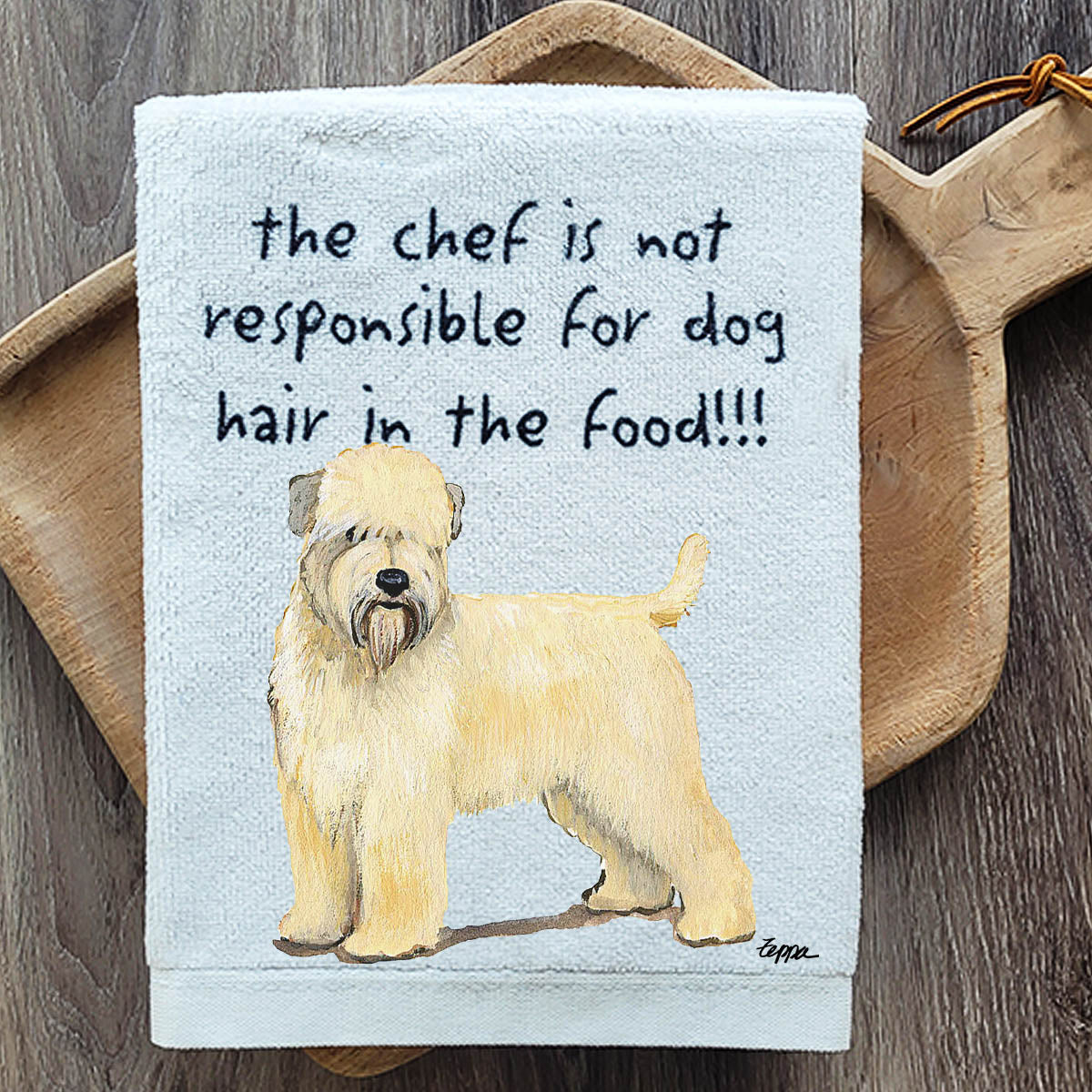 Pawsitively Adorable Wheaten Terrier Kitchen Towel