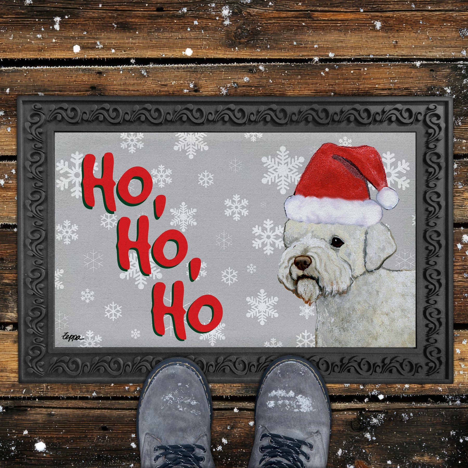 Lagatto Romagnolo Ho Ho Ho Door Mat in Grey