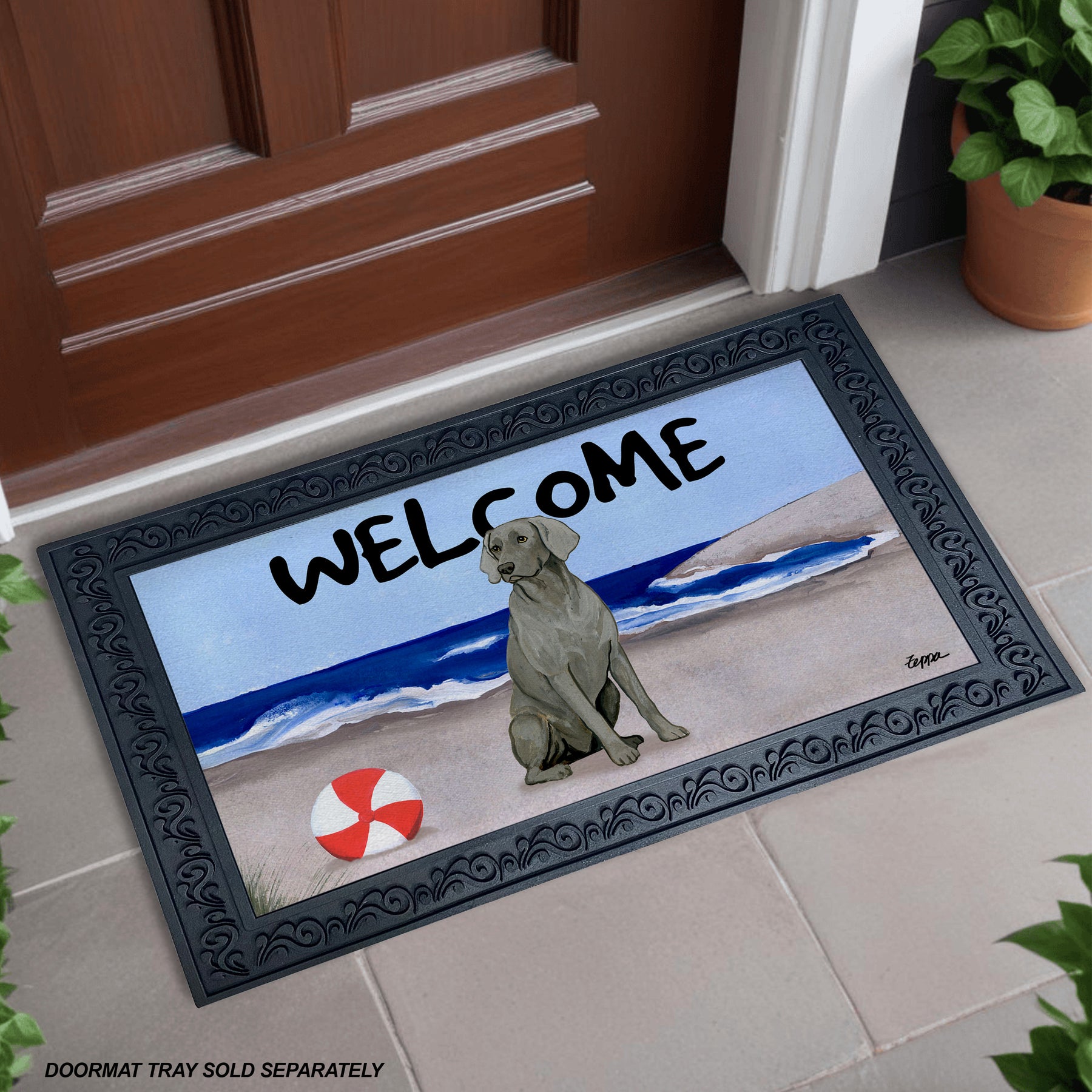 Weimaraner Scenic Welcome Mat