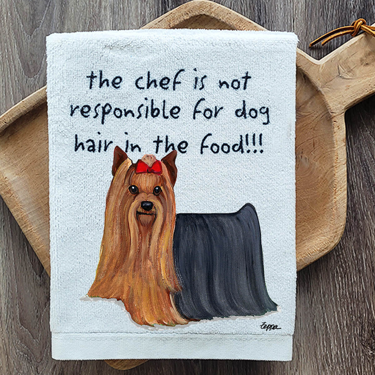 Pawsitively Adorable Yorkie Kitchen Towel