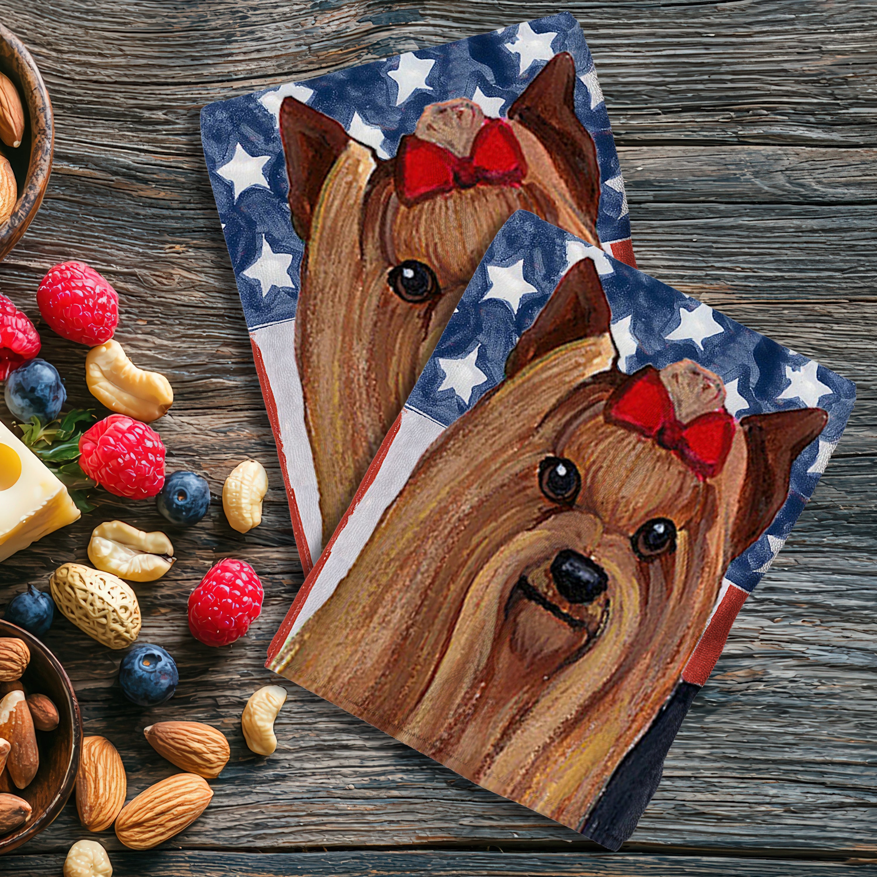 Yorkshire Terrier Americana Kitchen Towel Set