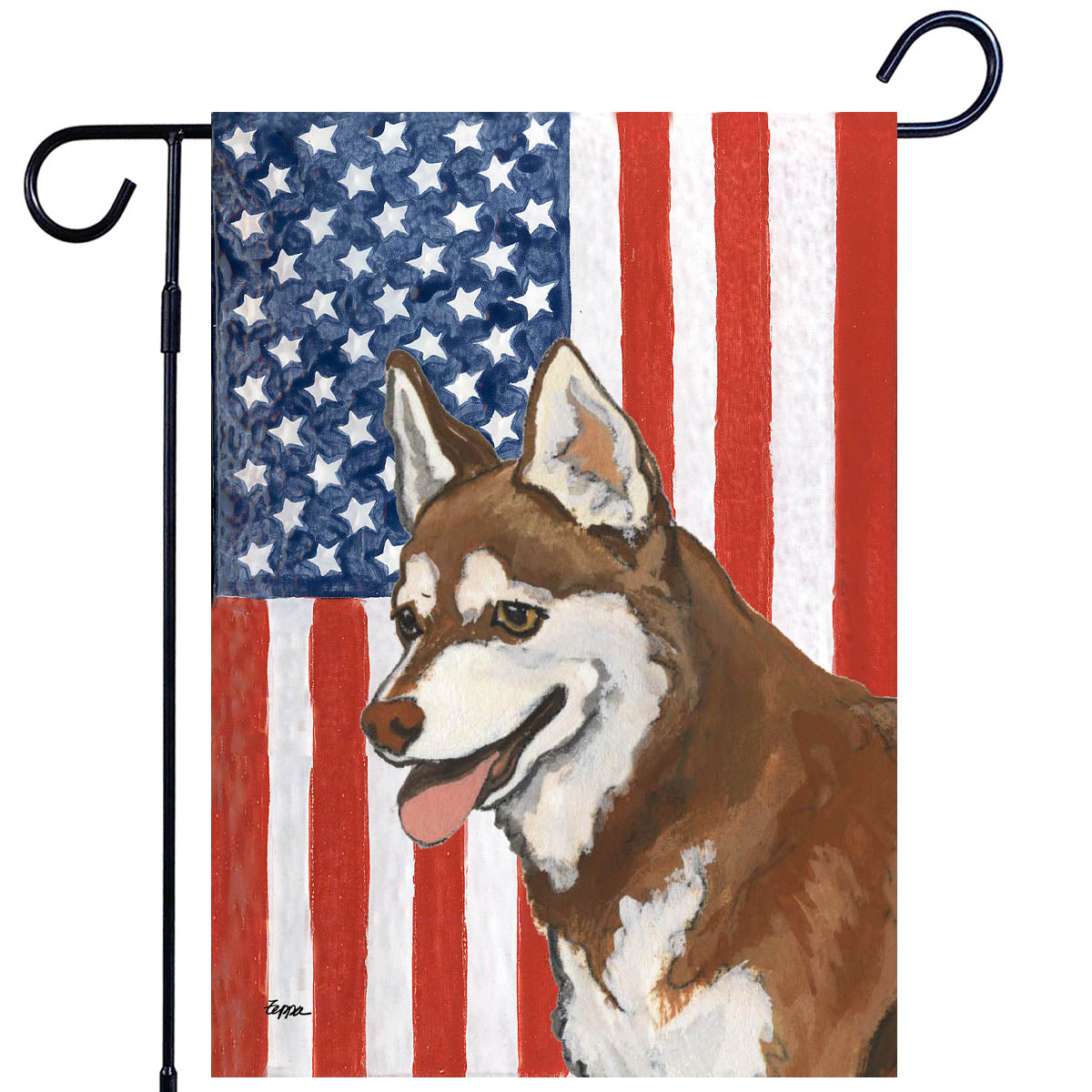 Alaskan Klee Kai Americana Garden Flag