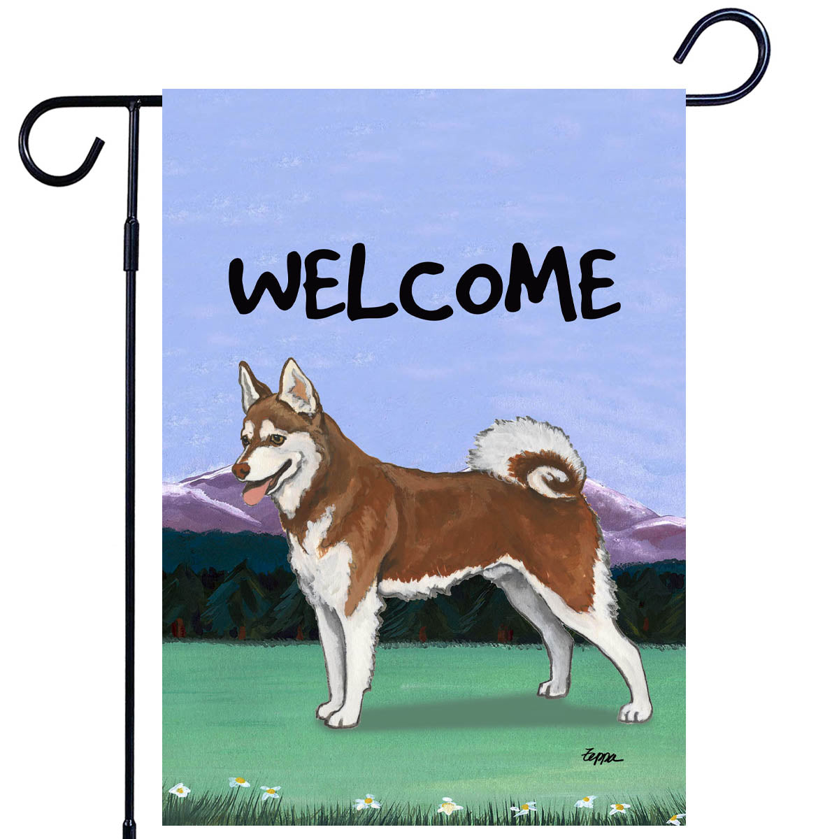 Alaskan Klee Kai Scenic Garden Flag