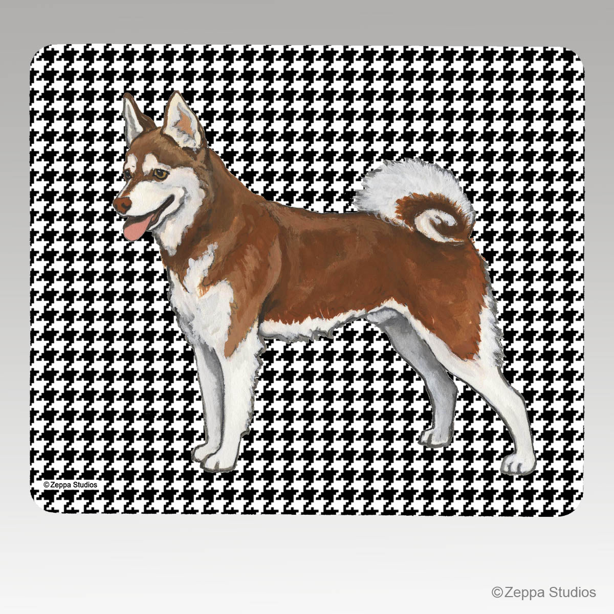 Alaskan Klee Kai Houndstooth Mouse Pad