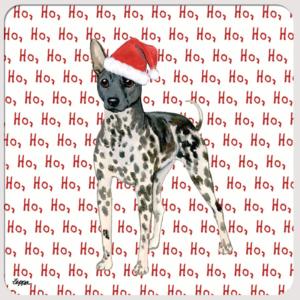 American Hairless Terrier Ho Ho Ho Coasters