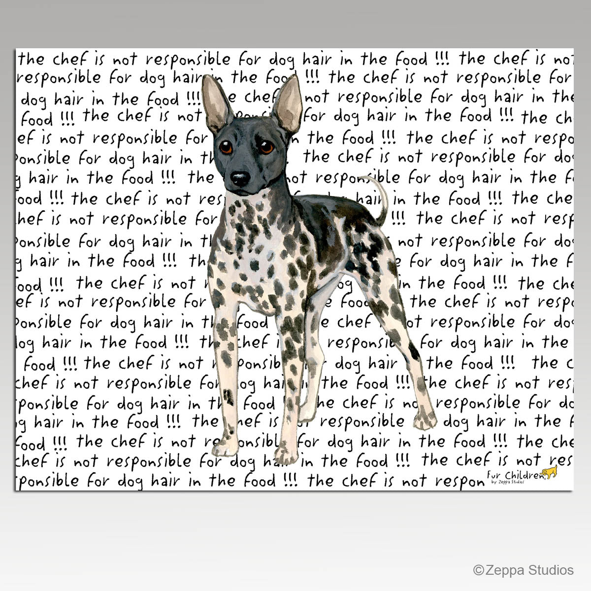 American Hairless Terrier Glass Cutting Board