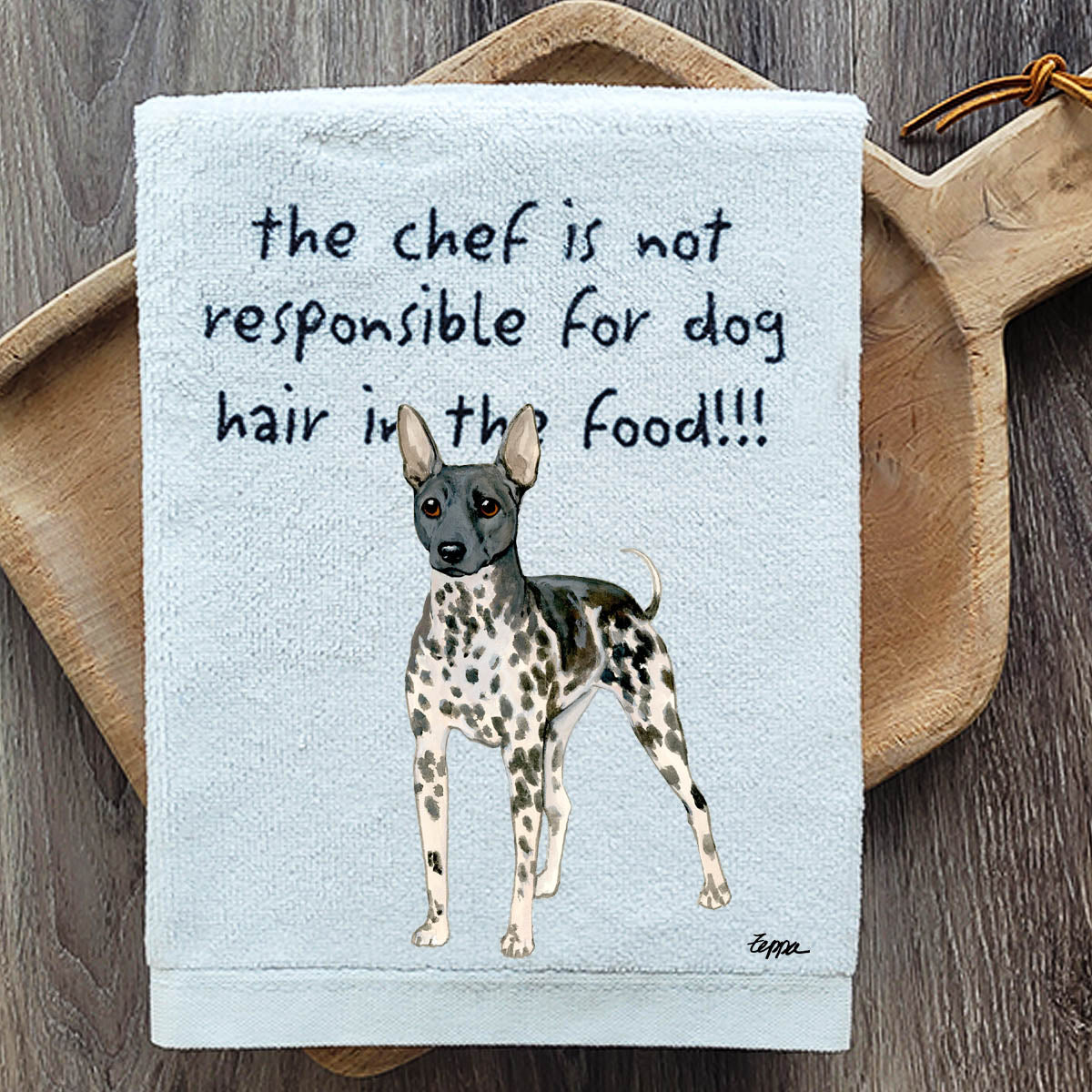 American Hairless Terrier Kitchen Towel
