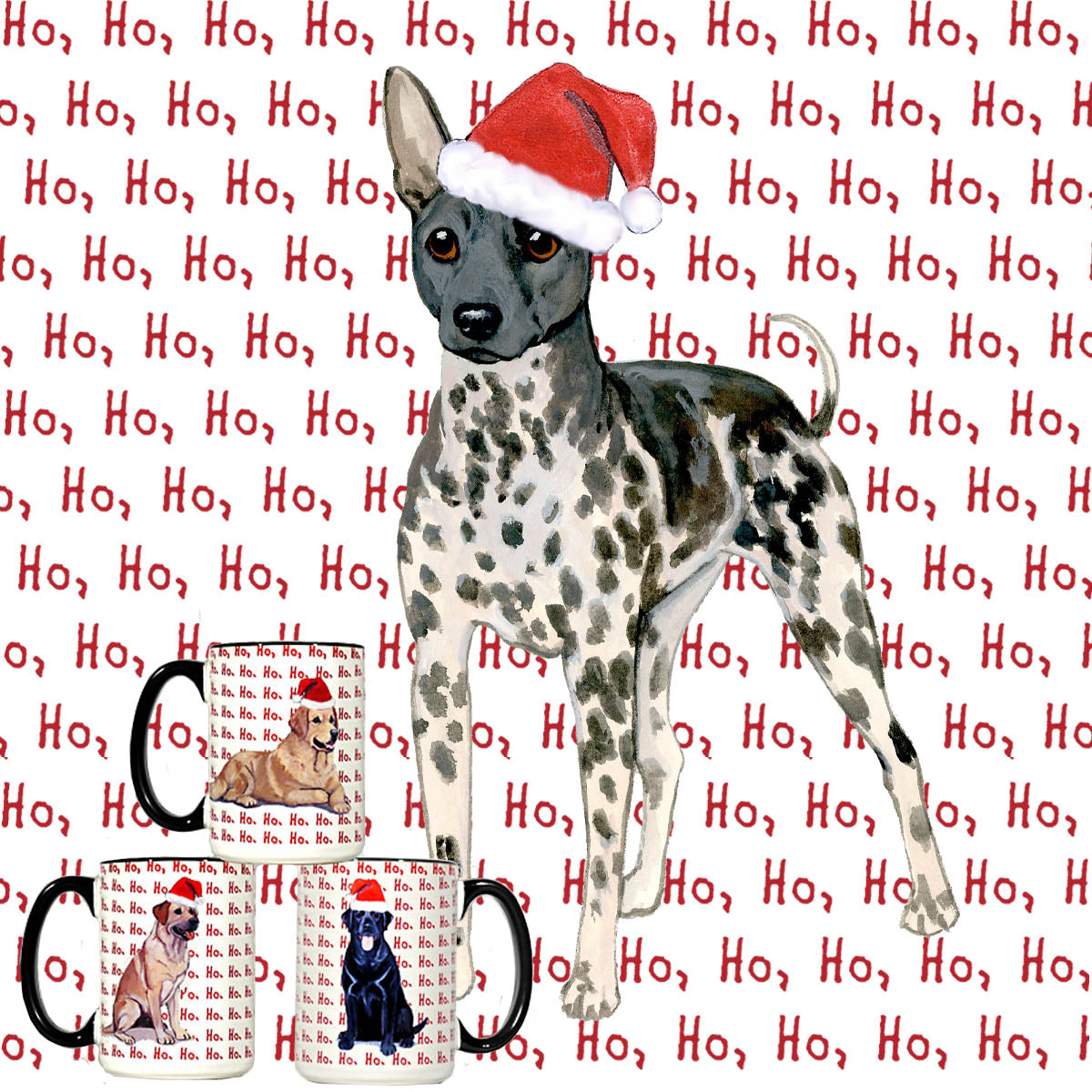 American Hairless Terrier Ho Ho Ho Mug