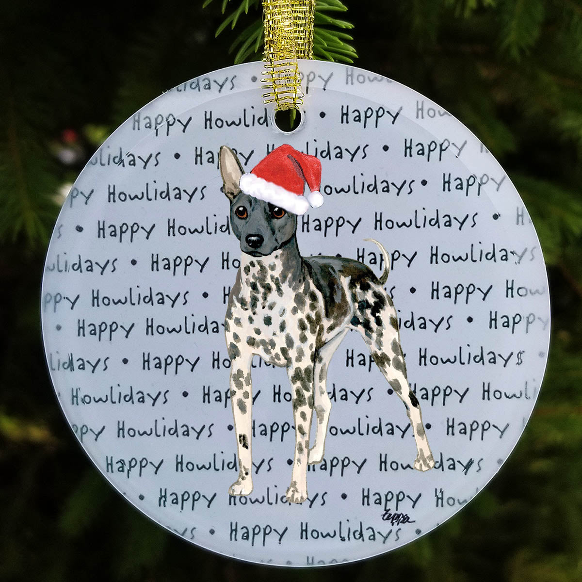 American Hairless Terrier Howliday Ornament