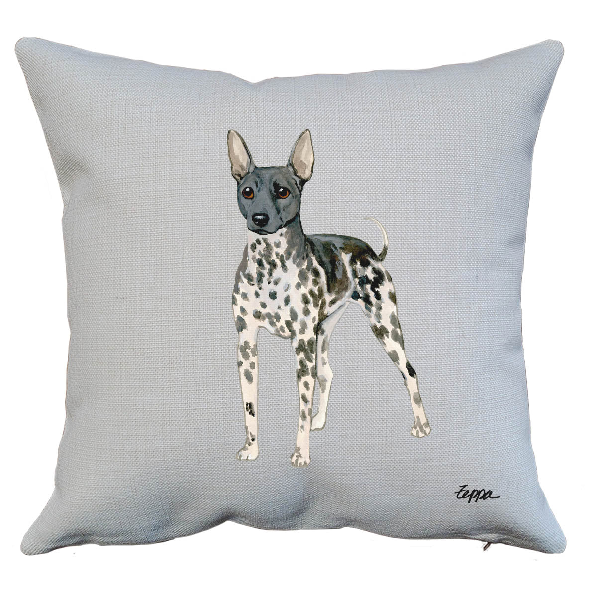 American Hairless Terrier Throw Pillow