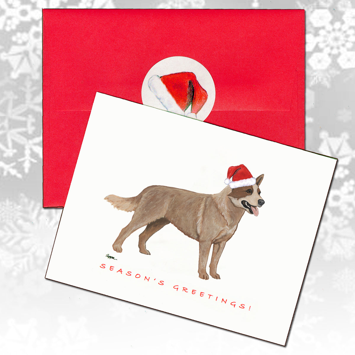 Red Merle Australian Cattle Dog Christmas Cards
