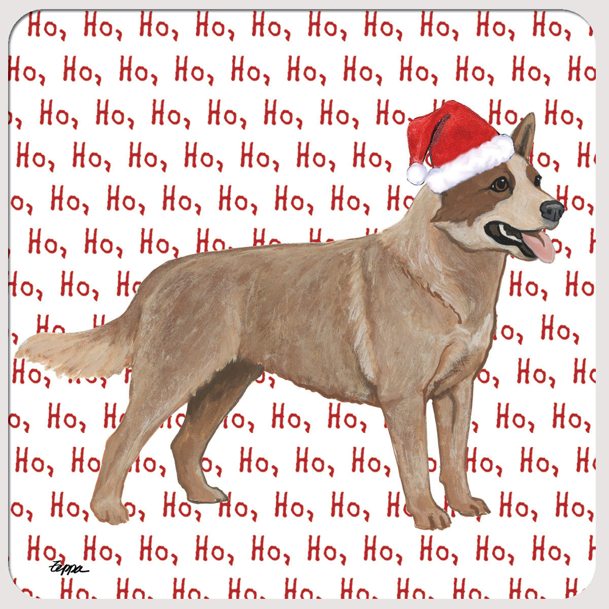 Australian Cattle Dog Christmas Coasters
