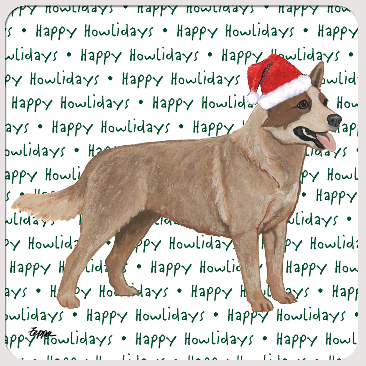 Australian Cattle Dog Christmas Coasters