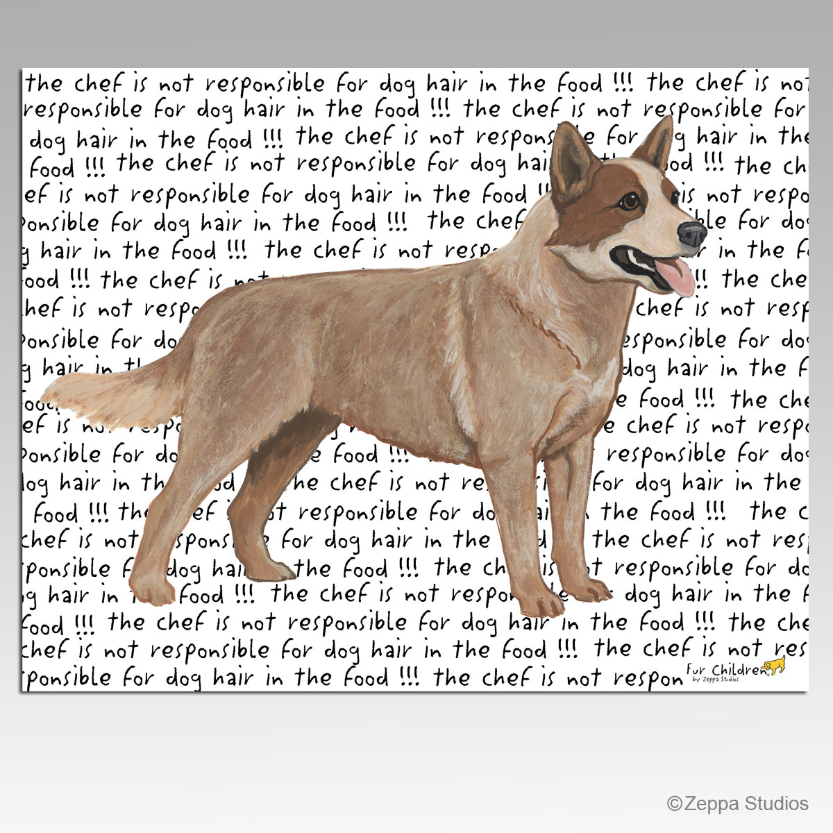 Red Australian Cattle Dog Glass Cuttingboard