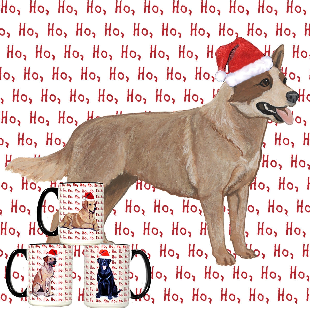 Australian Cattle Dog Christmas Mugs
