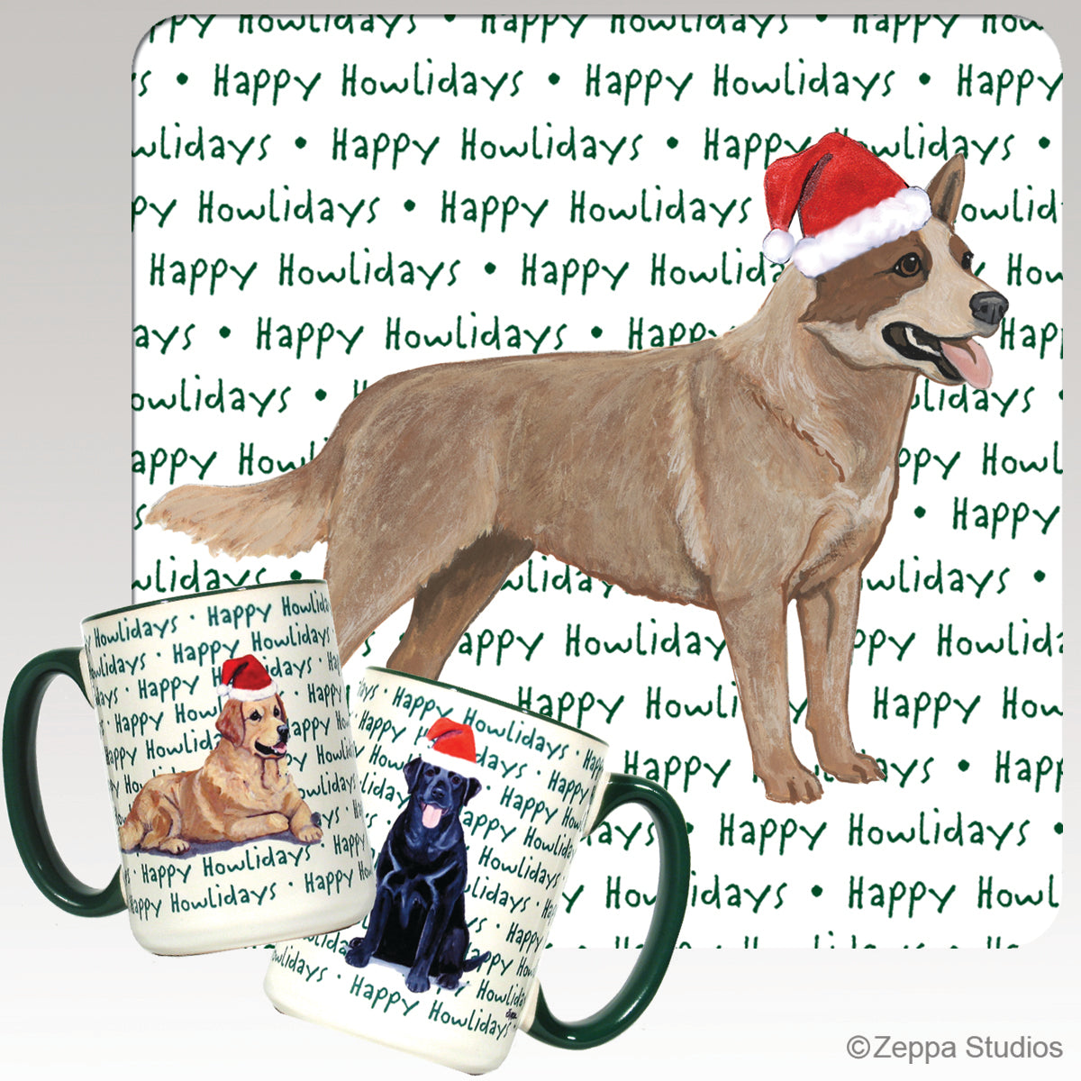 Australian Cattle Dog Christmas Mugs